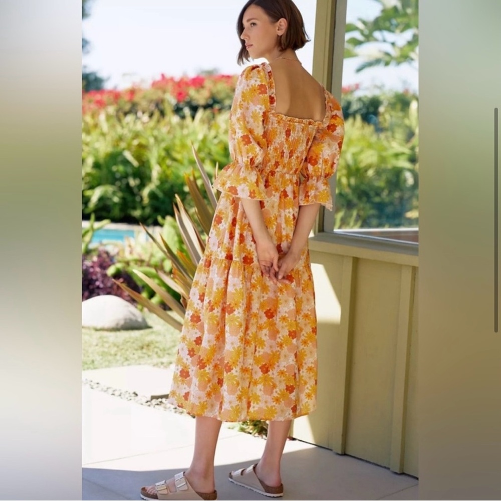 Charlie Holiday 70’s Floral Midi Dress